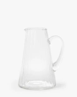 Adonis Ribbed Glass Pitcher