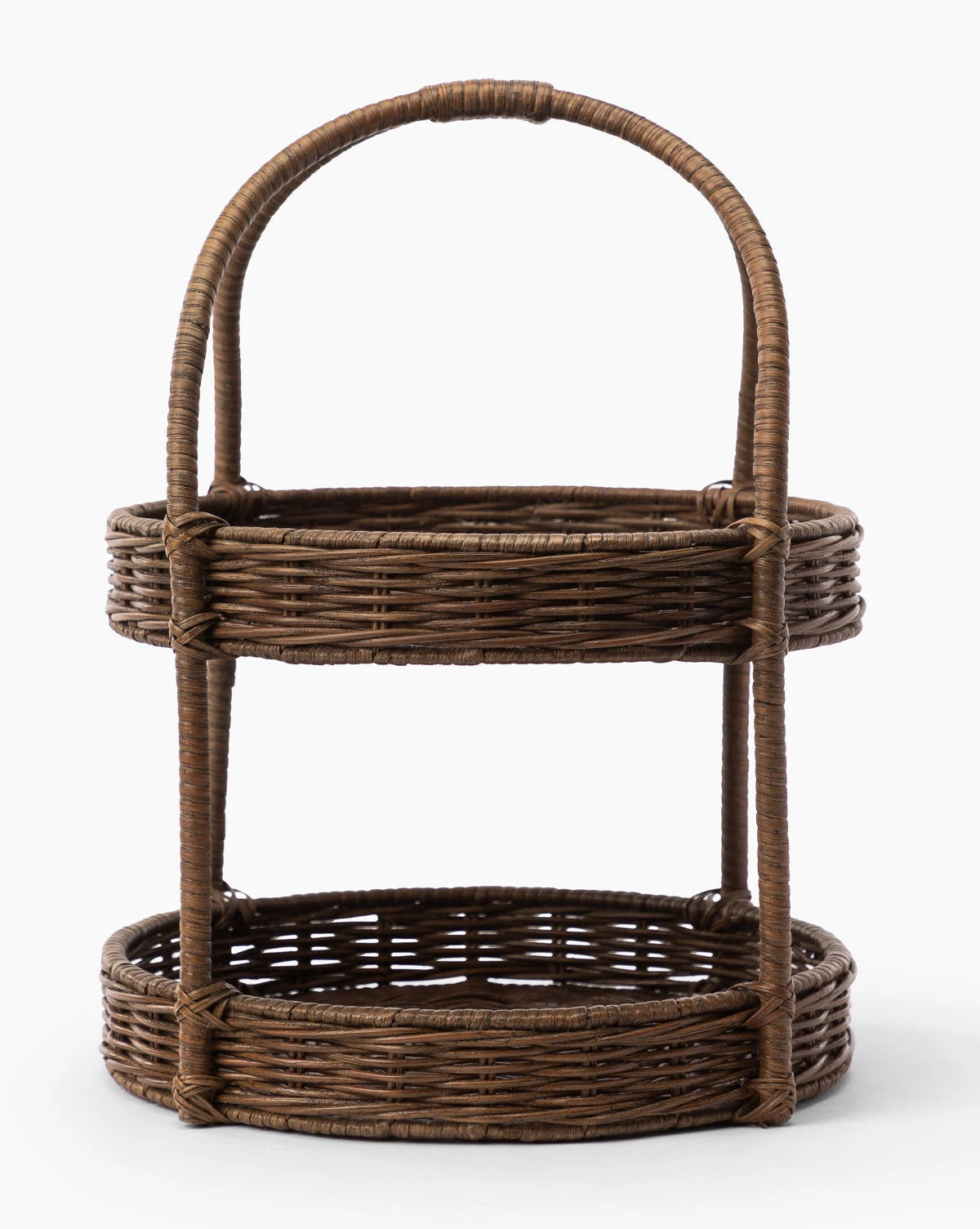 Aneesa Two-Tiered Wicker Tray