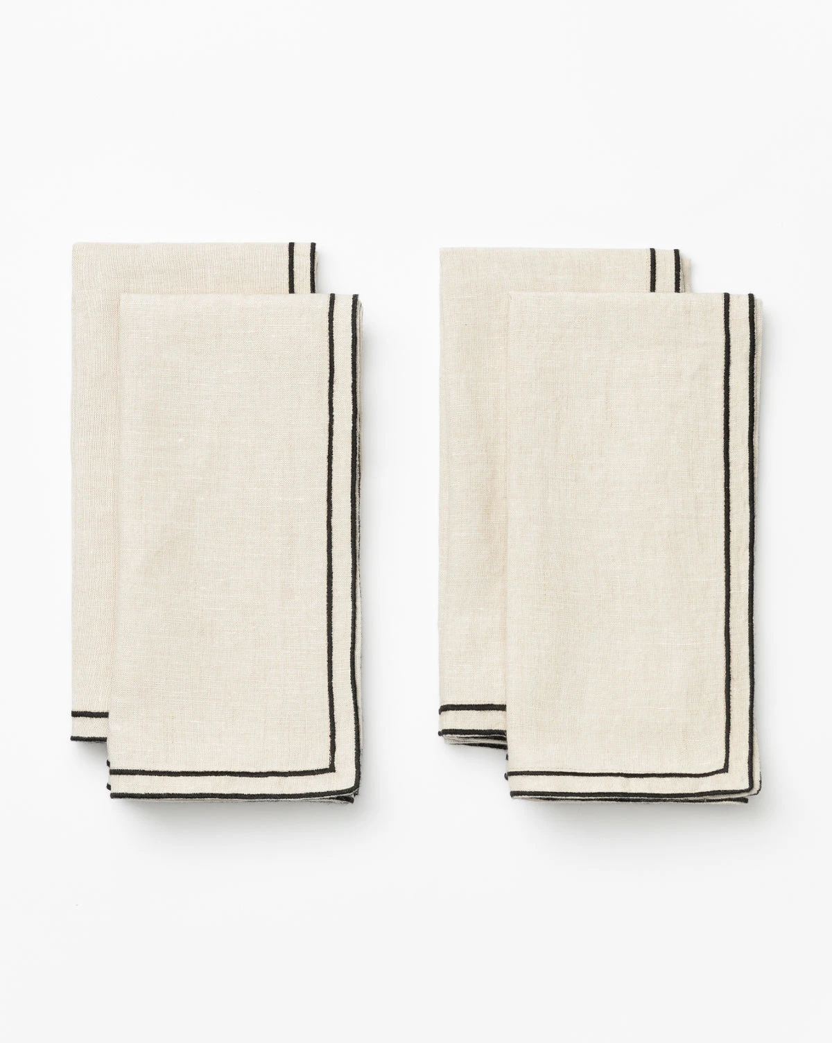 Bordered Linen Napkins (Set Of 4)