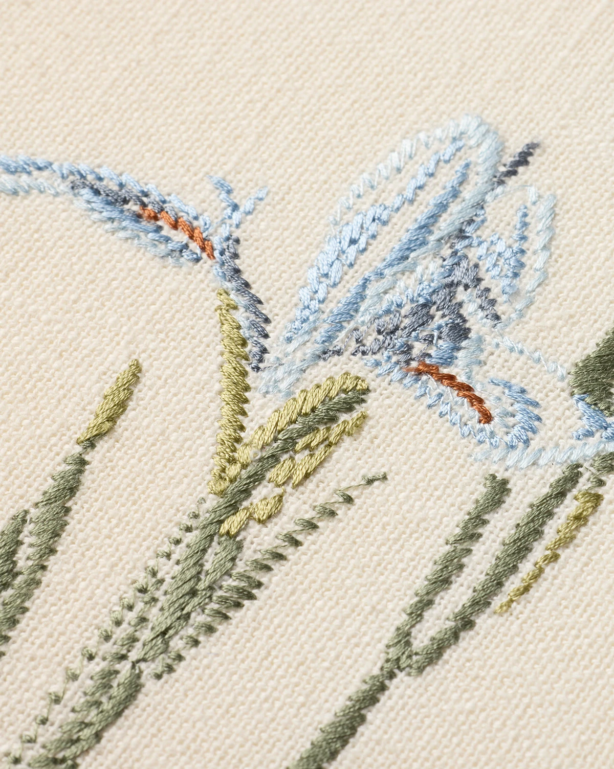 Embroidered Blue Iris - Image 3