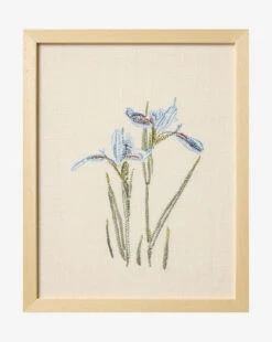 Embroidered Blue Iris