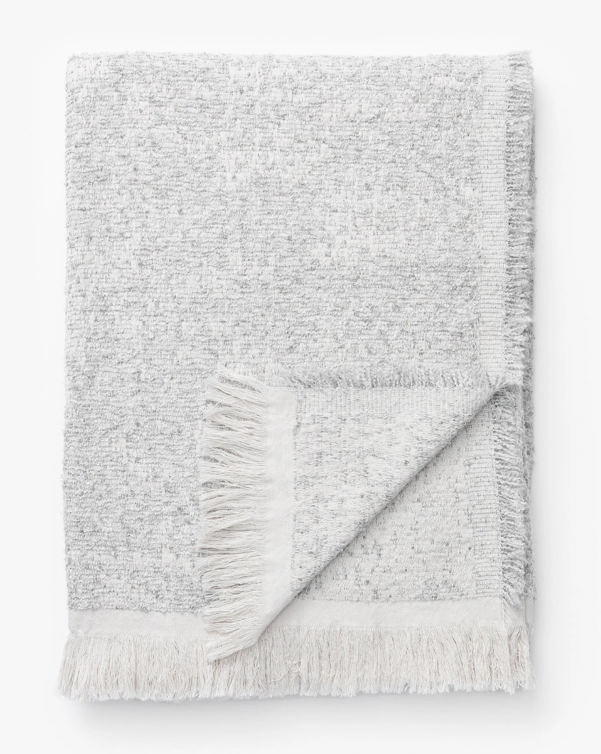 Esma Gray Fringed Throw - Image 6