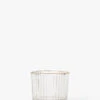 Gold Rimmed Glass Votive