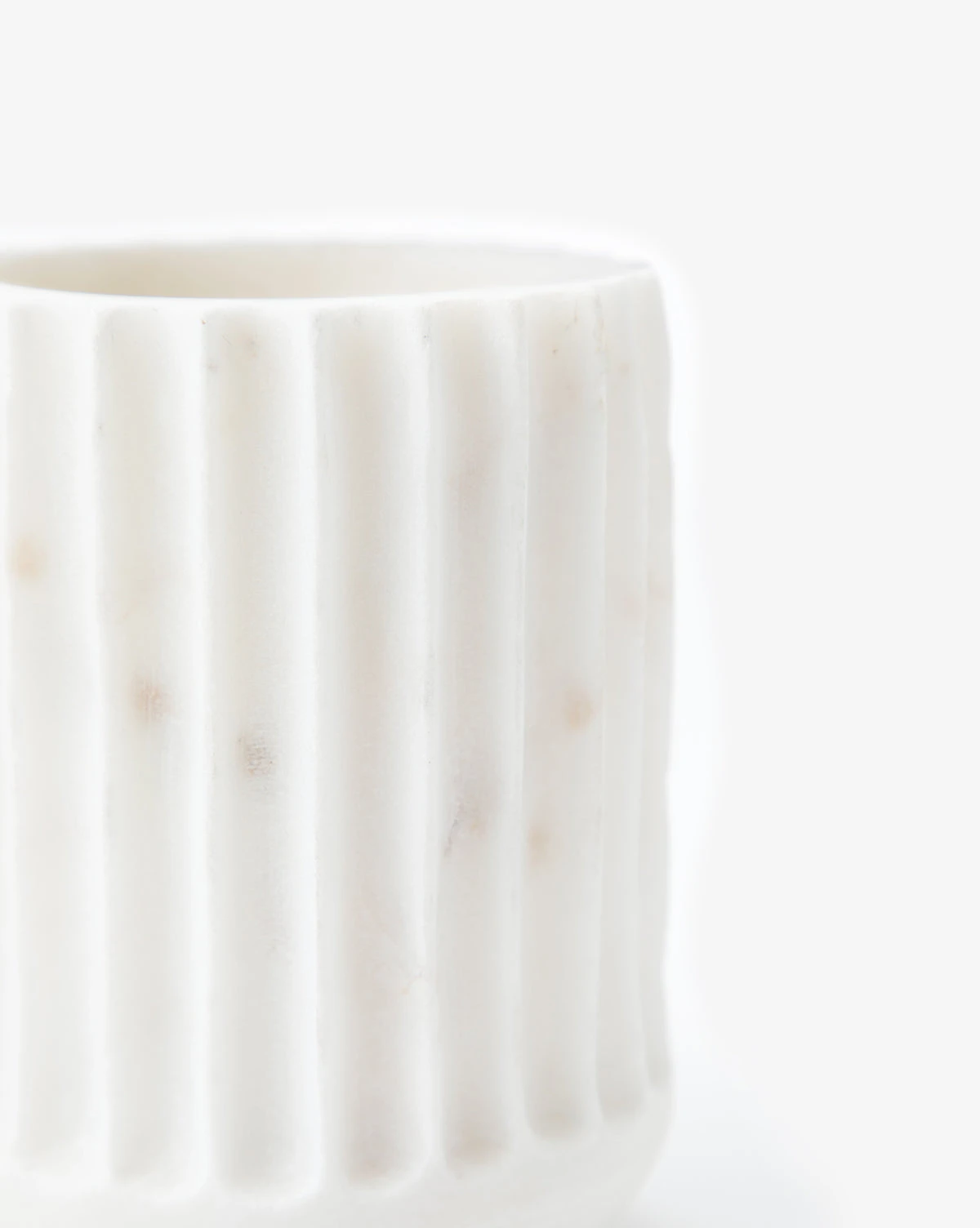 Grayson White Marble Vase - Image 4