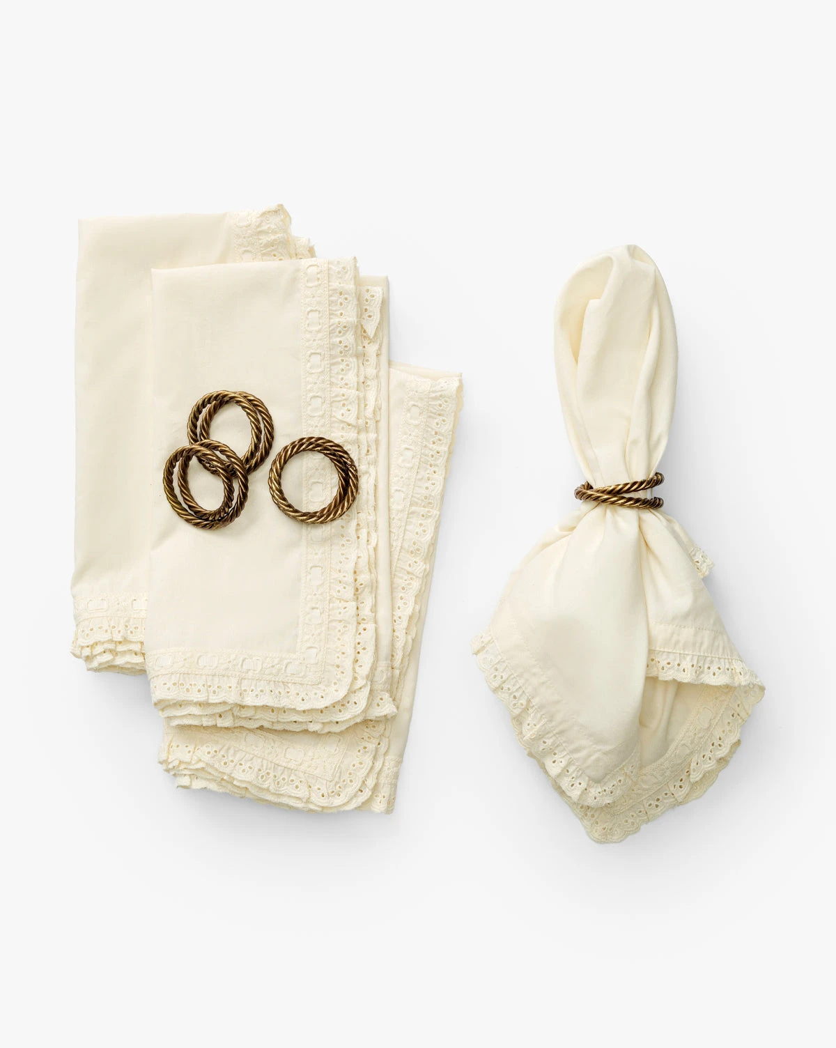 Lace Trim Napkins (Set Of 4) - Image 2