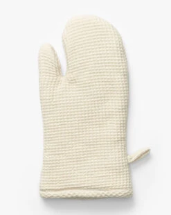 Linen Blend Waffle Oven Mitt