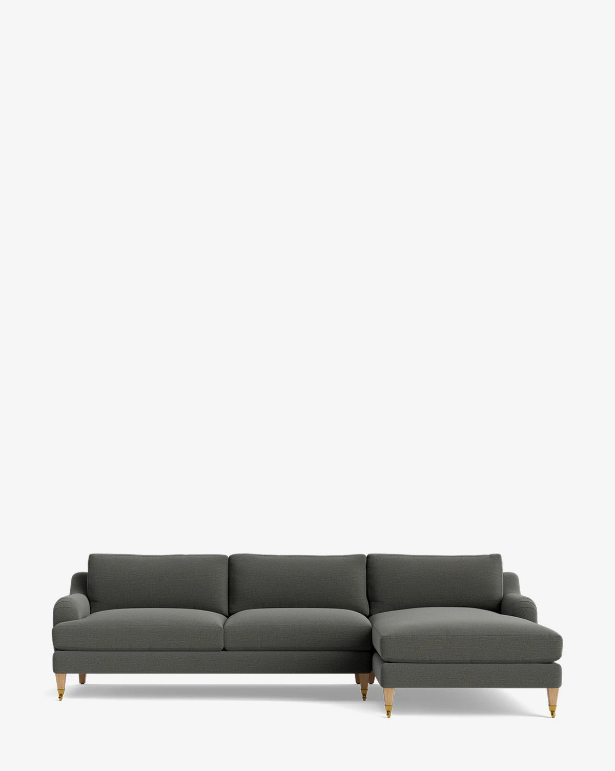 Lucille English Roll Arm Right Chaise Sectional 107" - Image 12