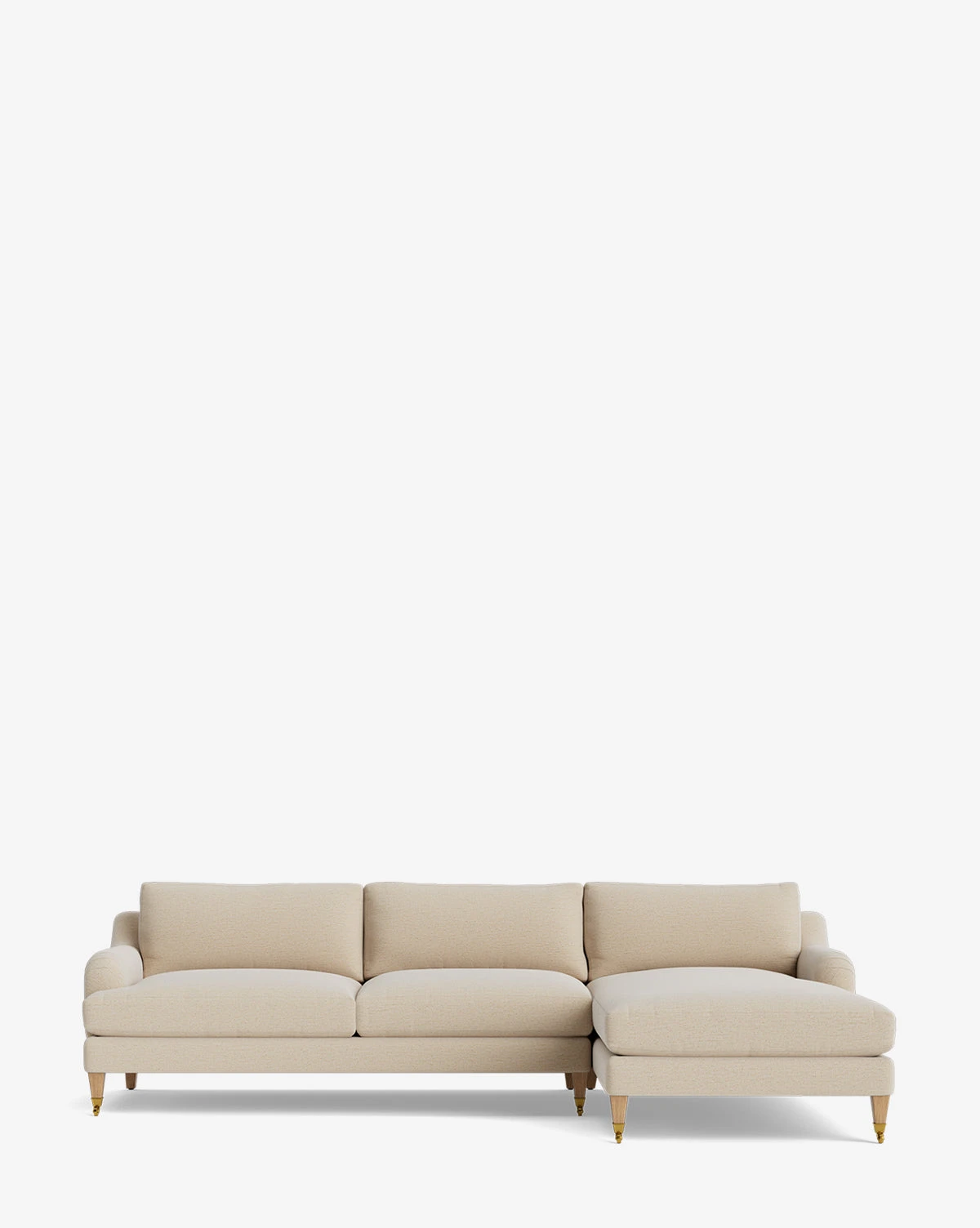 Lucille English Roll Arm Right Chaise Sectional 107" - Image 14