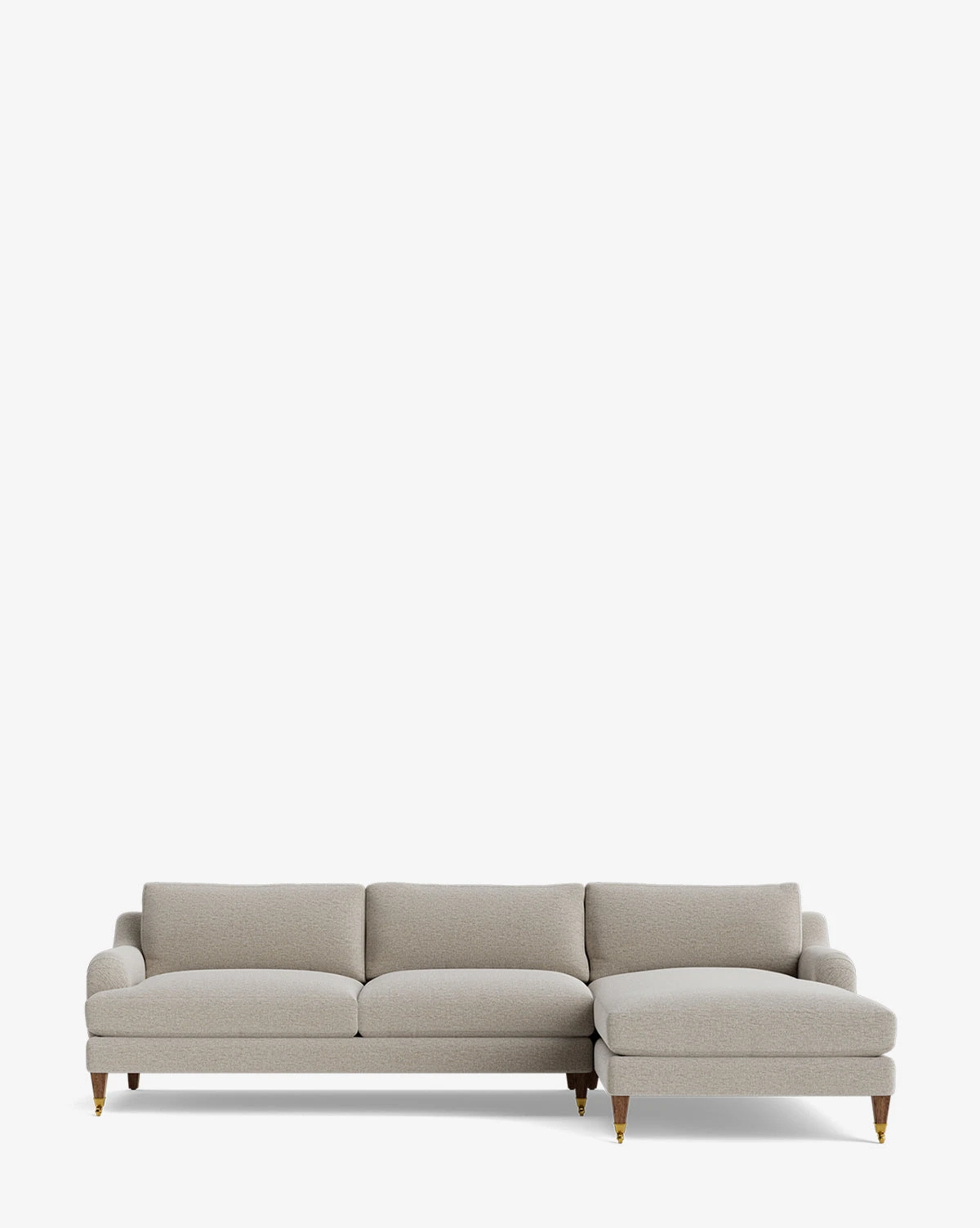 Lucille English Roll Arm Right Chaise Sectional 107" - Image 4