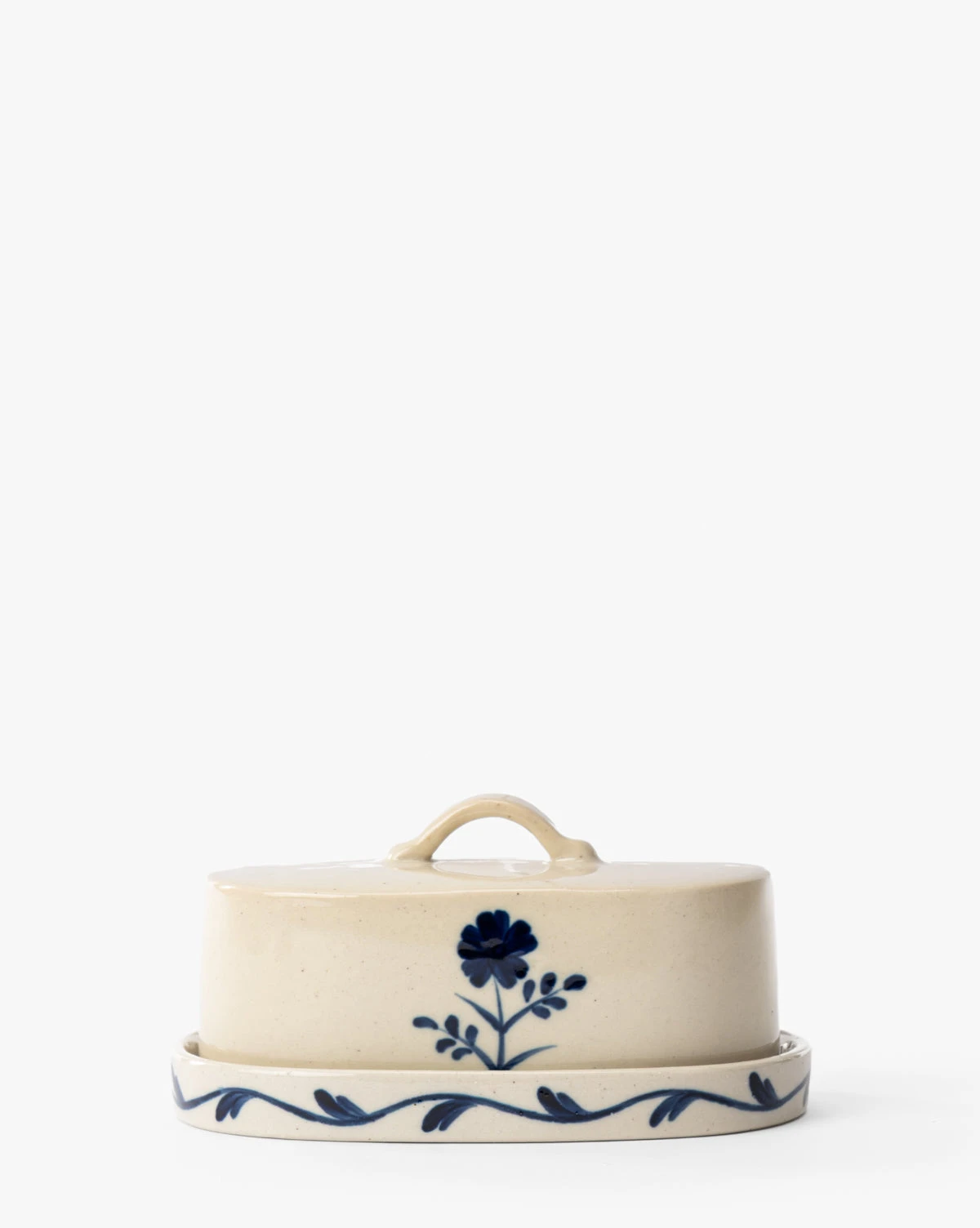 Mary Hand-Painted Butter Dish