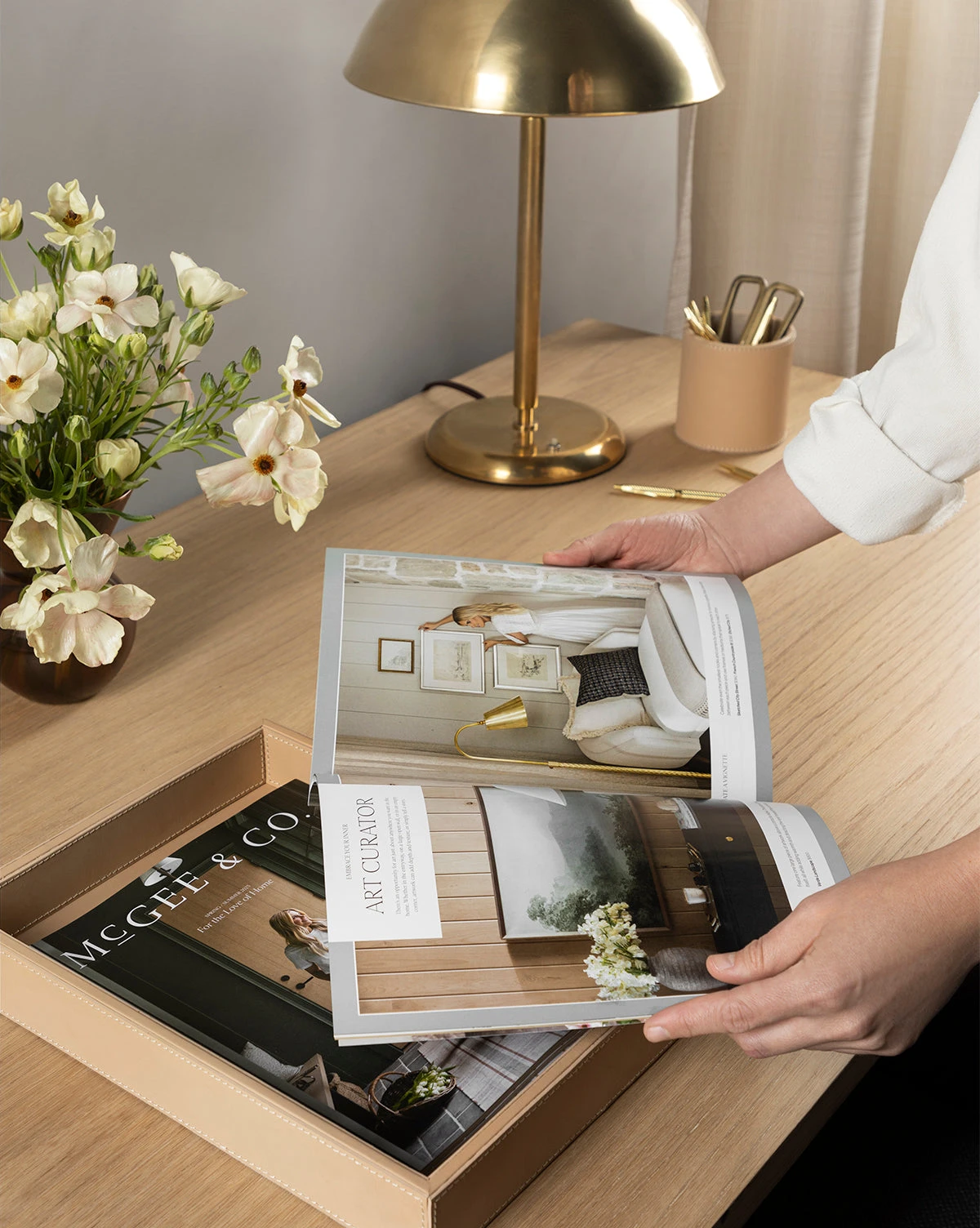 Rupert Leather Letter Tray - Image 2