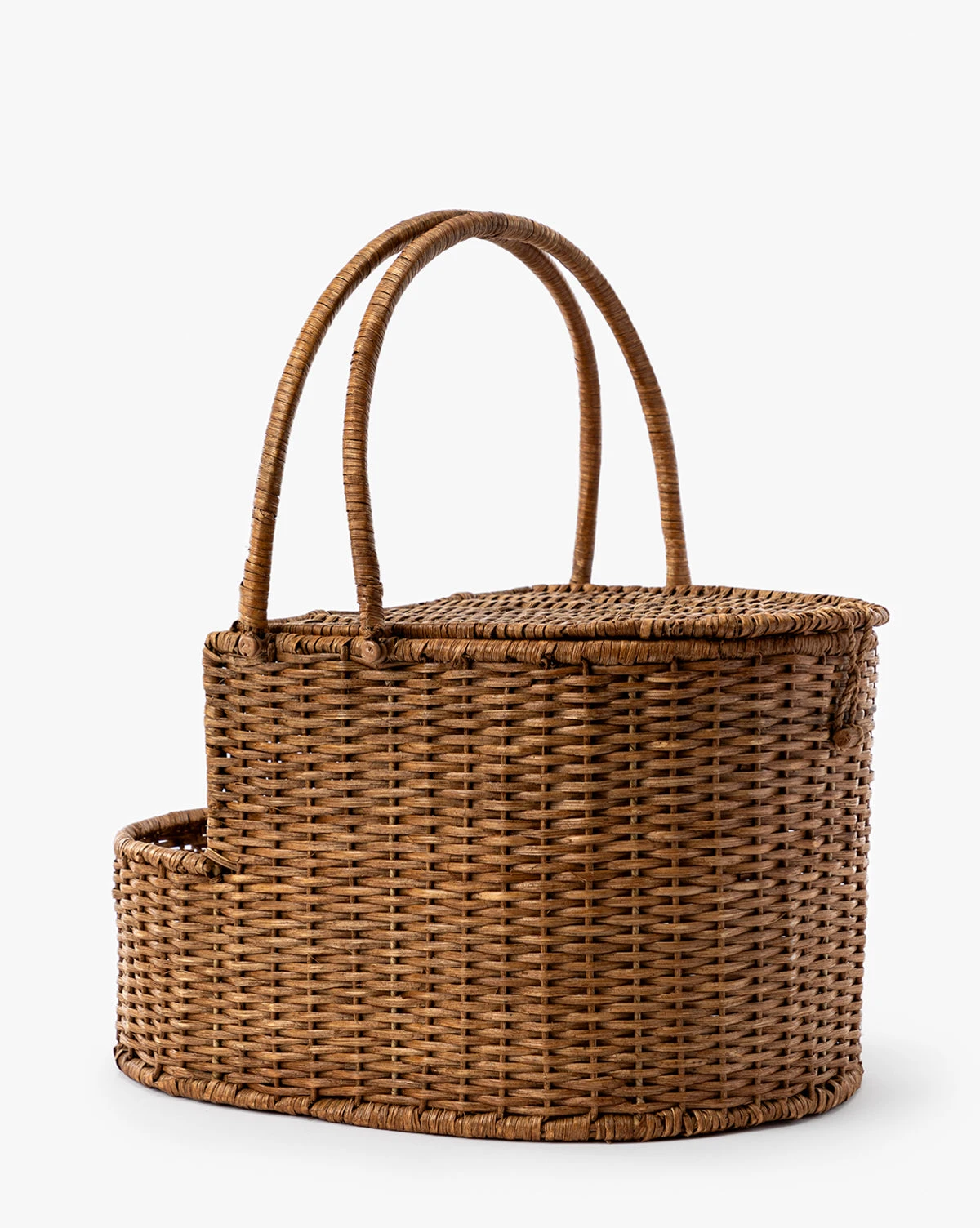 Rattan Wicker Picnic Basket - Image 5