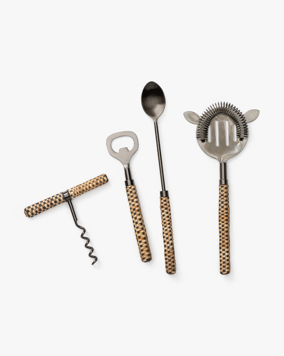 Rattan Wrapped Bar Tools (Set Of 4) - Image 5