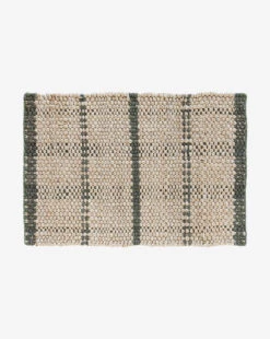 Simple Checkered Jute Doormat