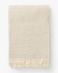 Stonewashed Waffle Cotton Throw