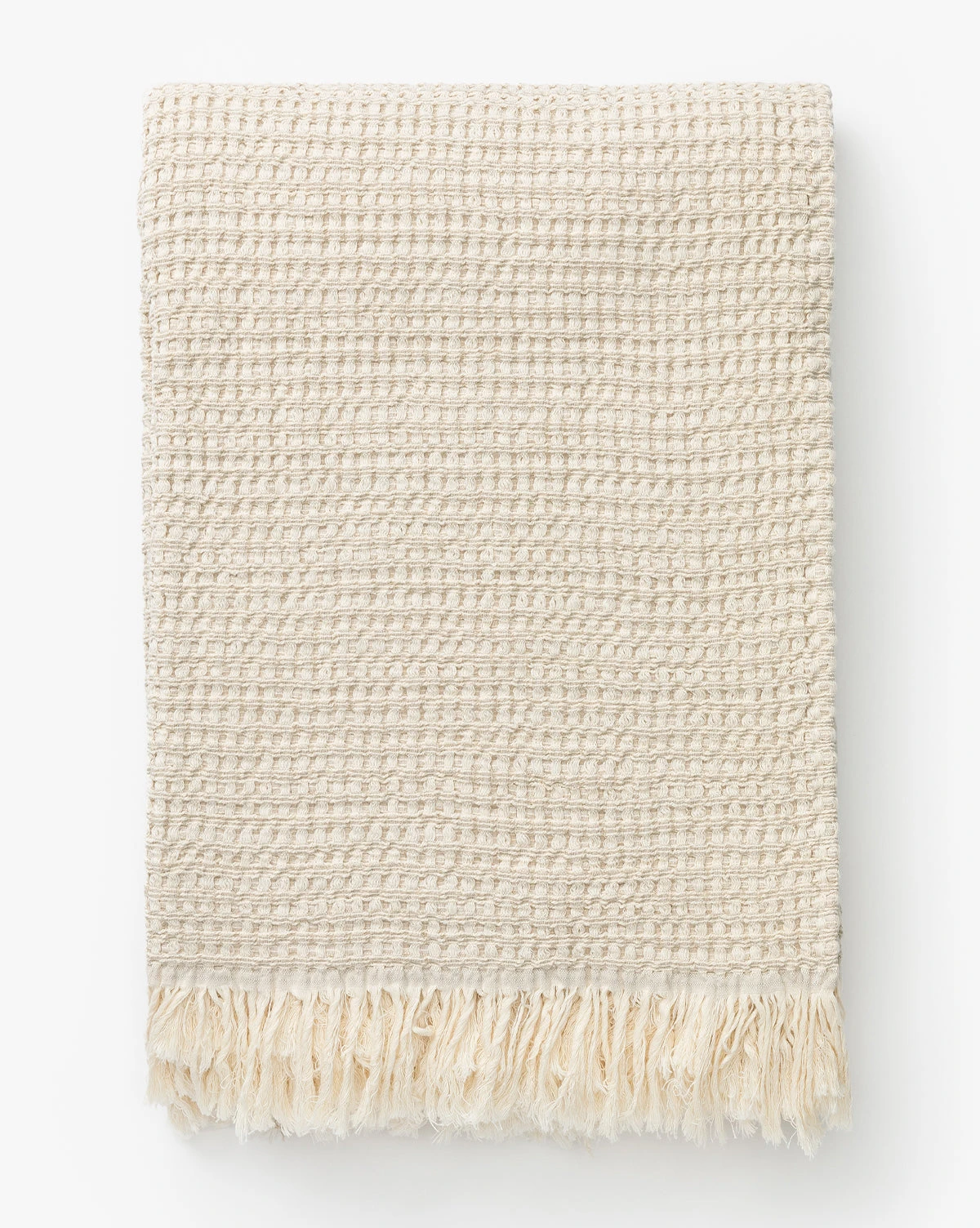 Stonewashed Waffle Cotton Throw
