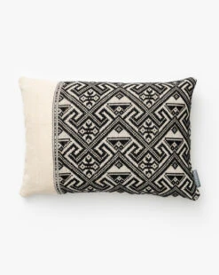 Vintage Black Tribal Print Pillow Cover No. 5