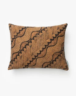 Vintage Brown Diagonal Pattern Pillow Cover No. 2