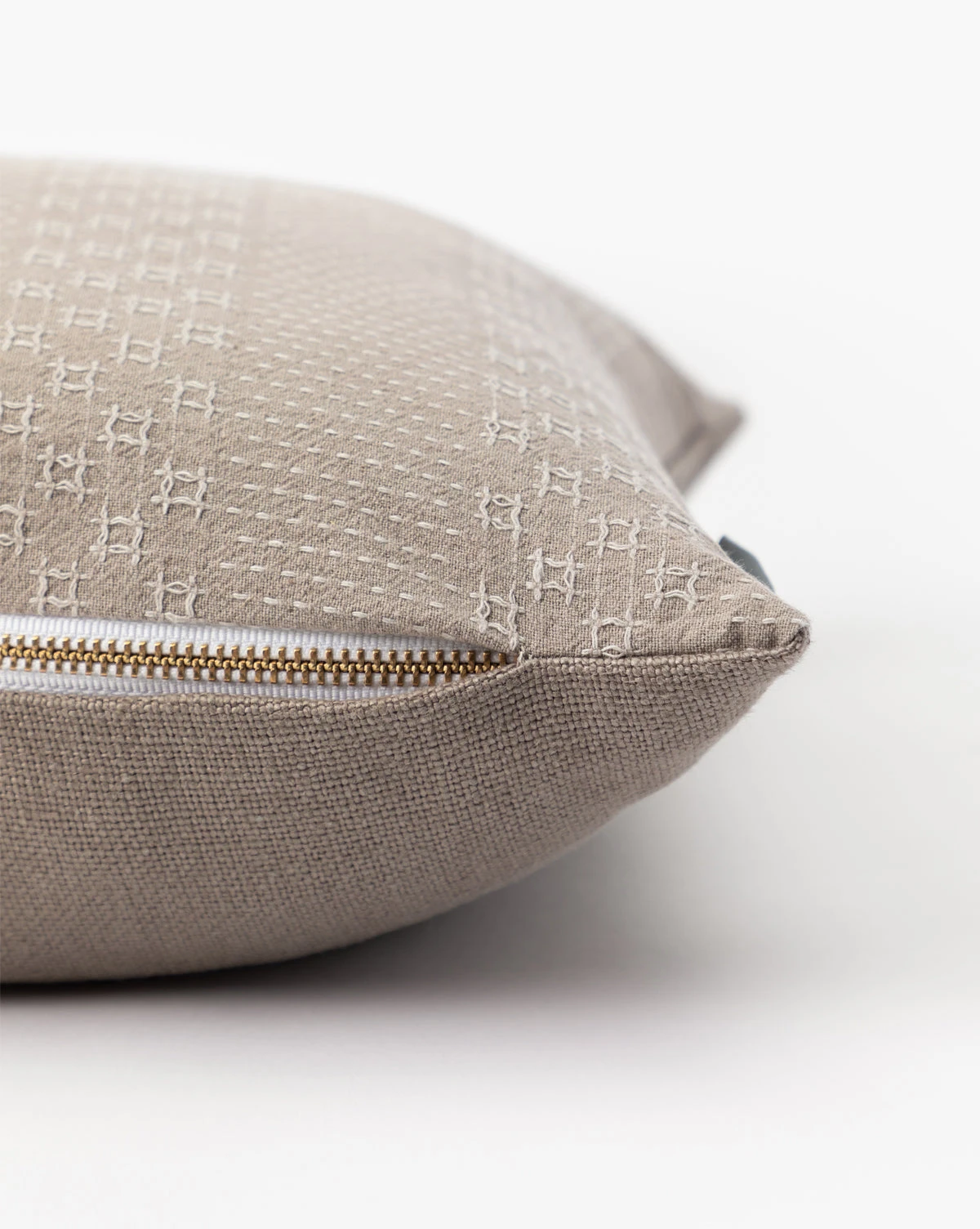 Vintage Gray Crosshatch Pillow Cover No. 4 - Image 2