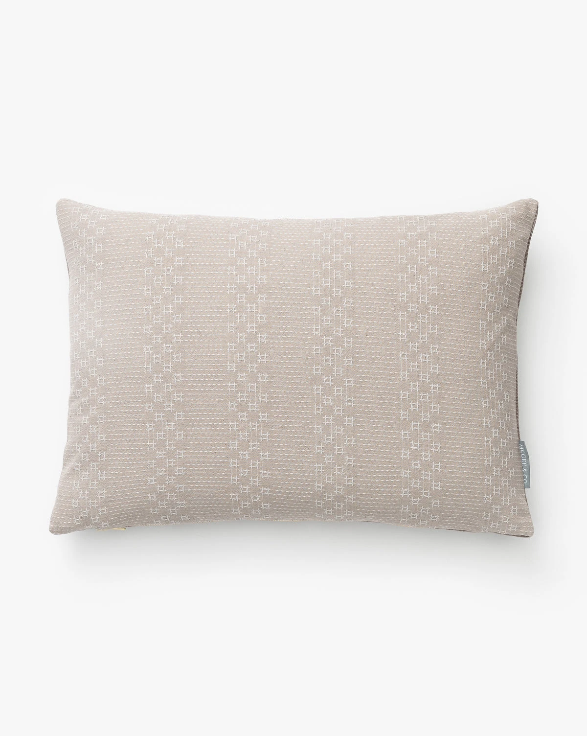 Vintage Gray Crosshatch Pillow Cover No. 4