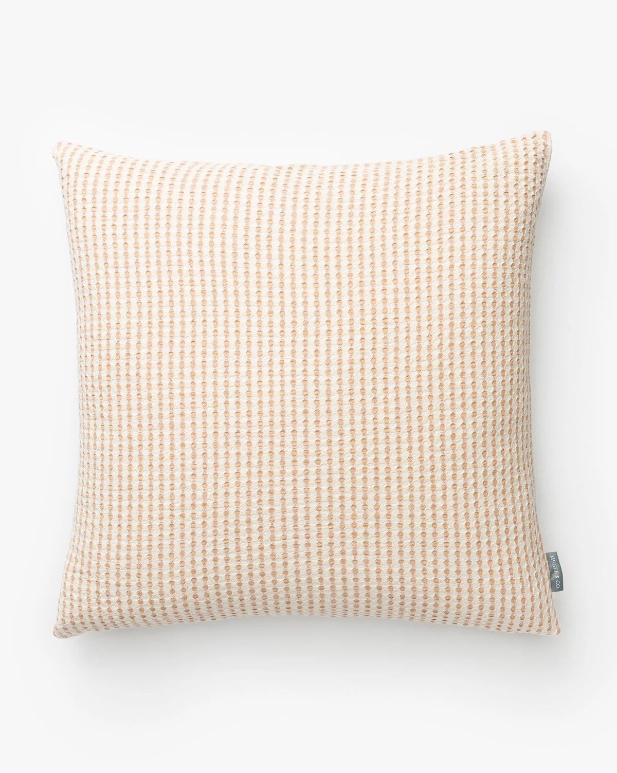 Vintage Orange Waffle Check Pillow Cover No. 1