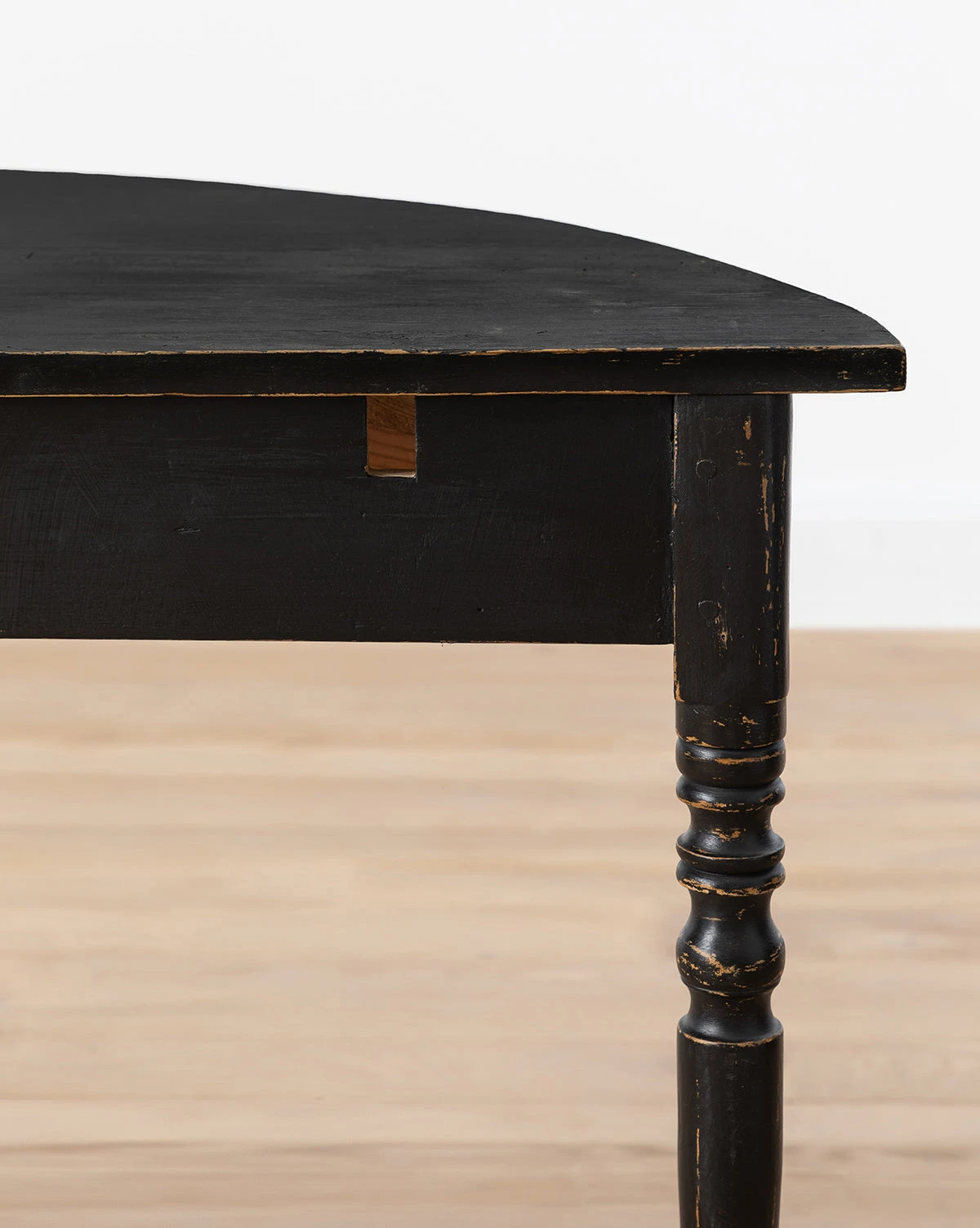 Vintage Painted Black Swedish Demi Lune Tables (Set Of 2) - Image 3
