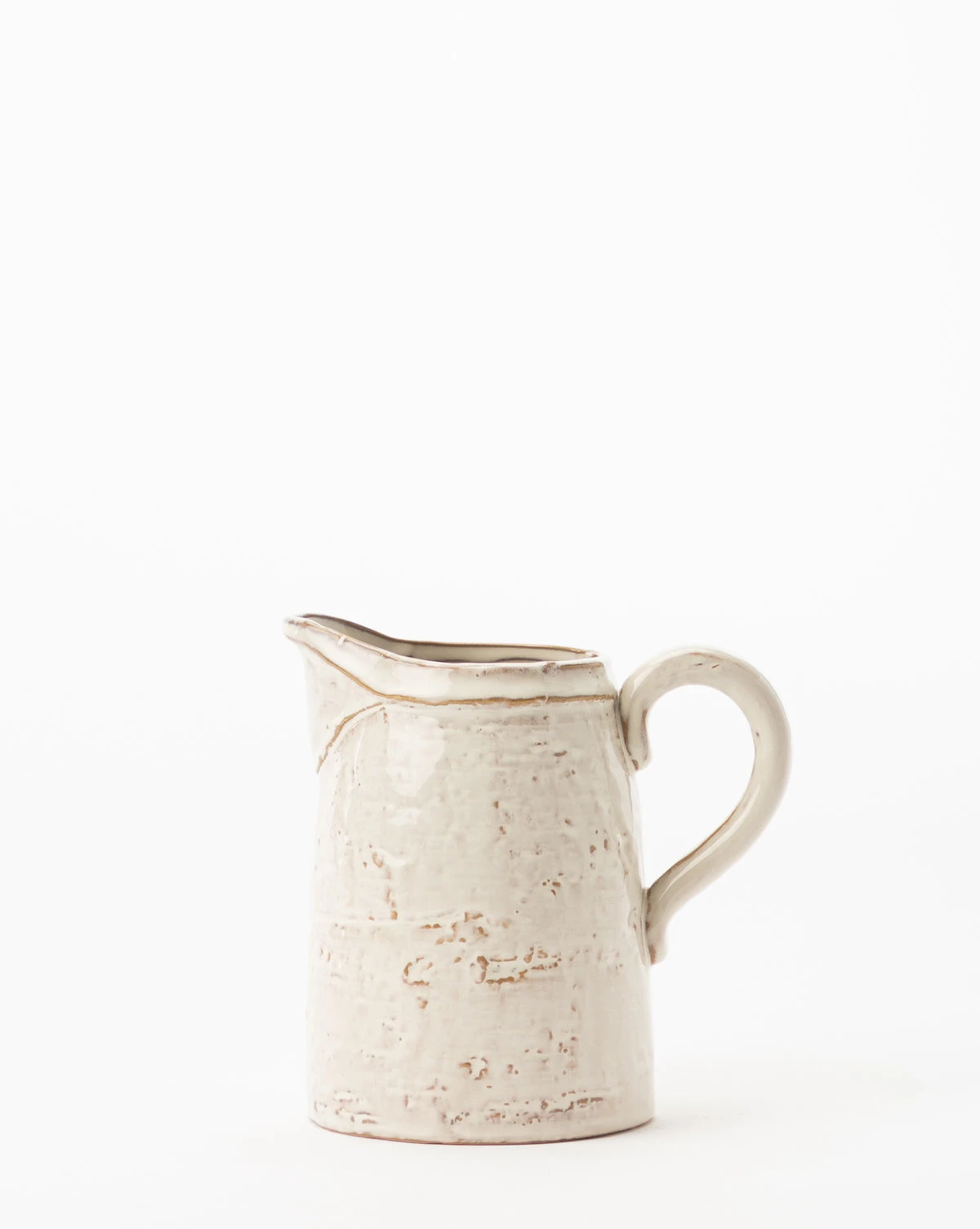 White Stoneware Pitcher - Image 2