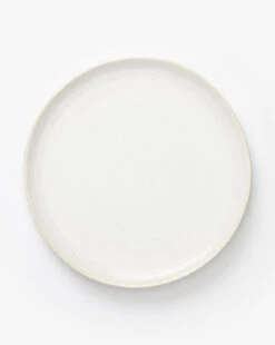 White & Gray Speckled Porcelain Dinner Plate