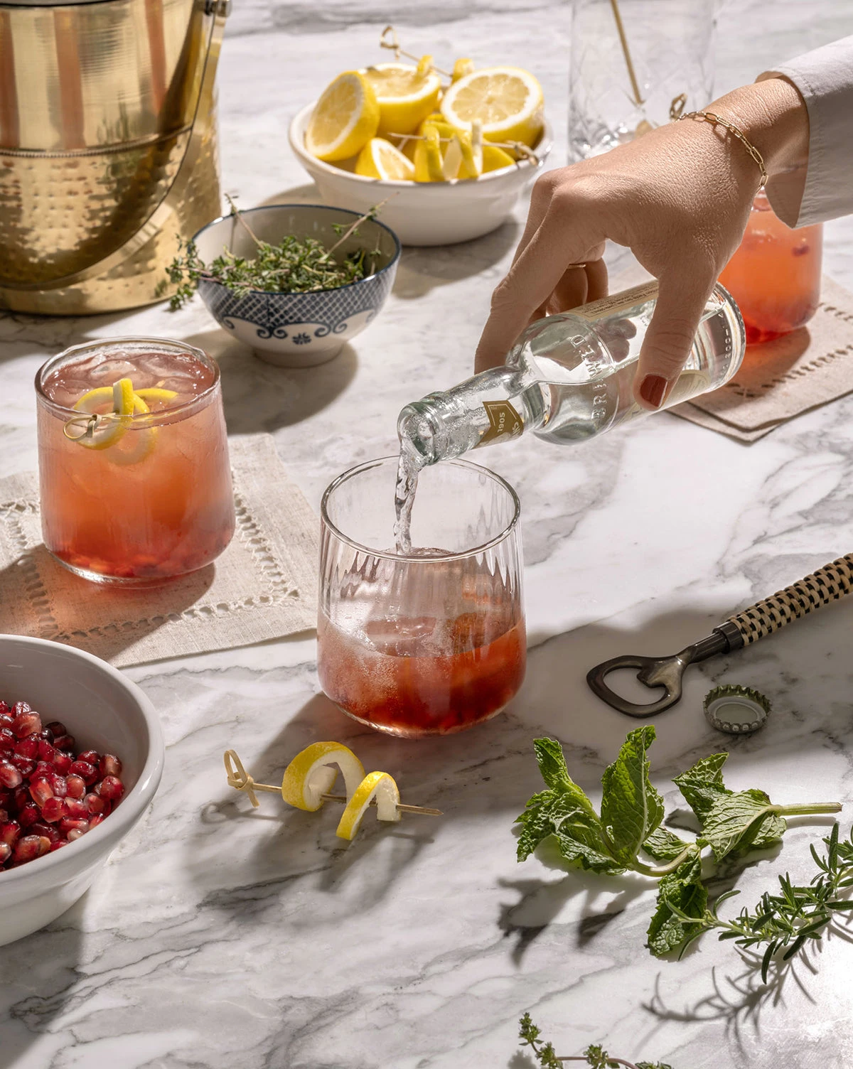 Rattan Wrapped Bar Tools (Set Of 4) - Image 3