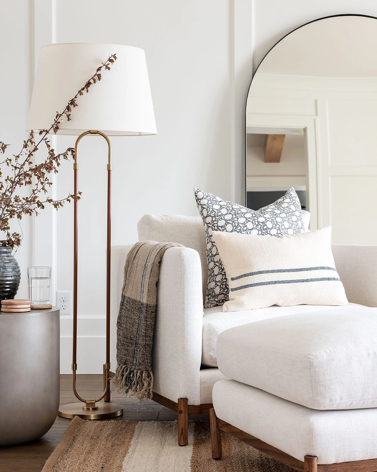 Abigail Silk Stripe Pillow Cover - Image 2